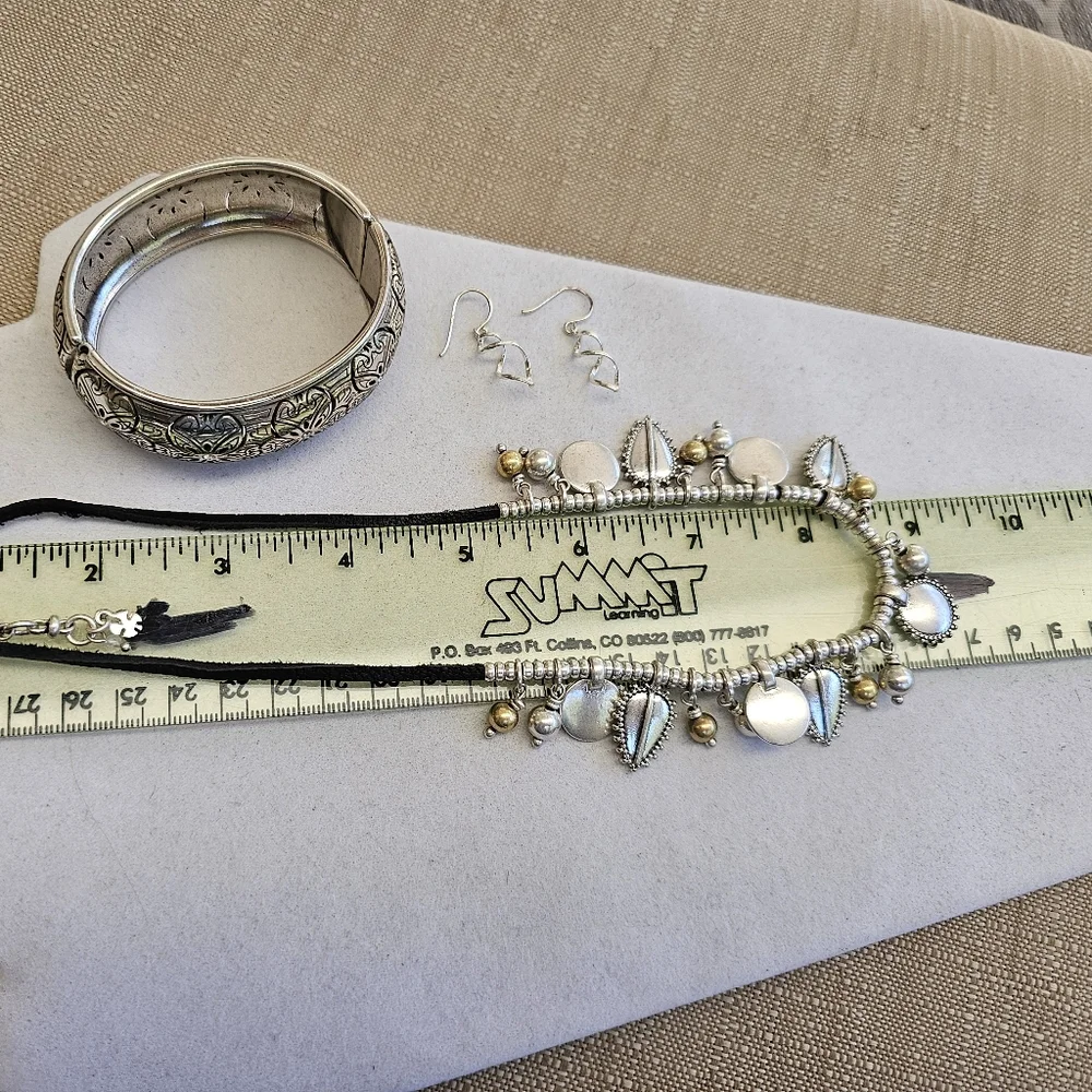 Lucky Brand, Brighton Florencia Cuff, 925 Earrings SET!!! - Picture 9 of 13